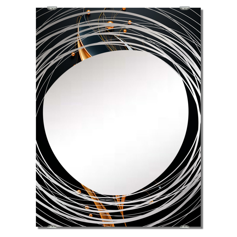 Urcino - Grand miroir mural abstrait MIR135362, 32 po x 24 po