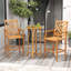 Tabouret de bar en bois de teck de patio avec accoudoirs et repose-pieds ergonomiques pour l'extérieur-1017510590