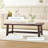 Modern Farmhouse Solid Wood Rectangular Coffee Table – Espresso