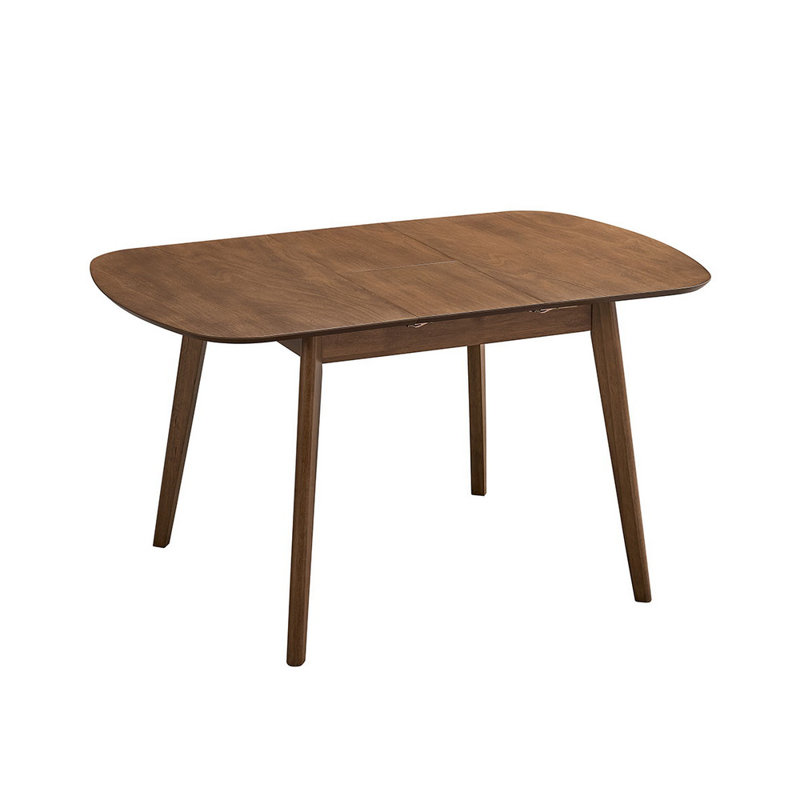  Table de salle à manger extensible en bois massif de couleur noyer