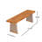 Outdoor 3 Piece Acacia Wood Dining Set With Handwoven Rattan Legs-255704416-255704431