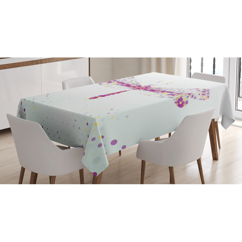 Tablecloth, 84" L x 60" W, Purple/Yellow