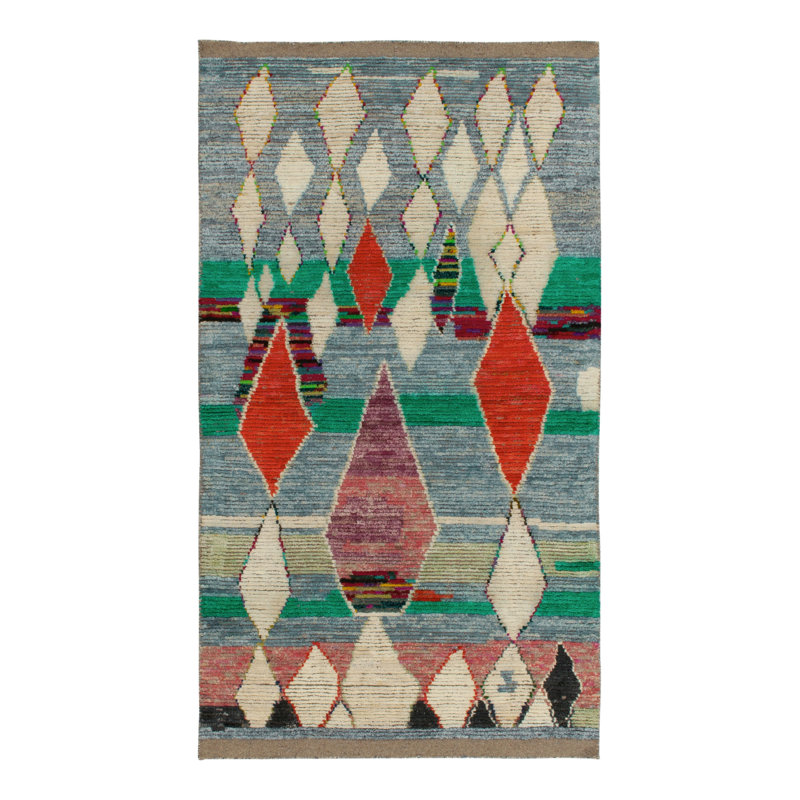 Moroccan Hand Knotted Silk Area Rug, Rectangle 8' x 10'
