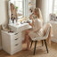 Chaise d'appoint rembourrée en similicuir Chardee-563054721