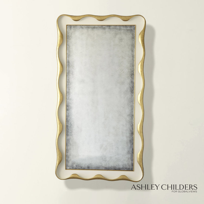Venus Leaning Mirror, Cream/Gold
