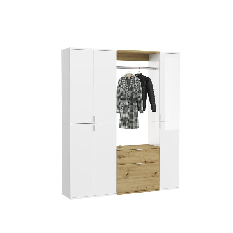 Lutton 3 Door Wardrobe, Artisan oak imitation