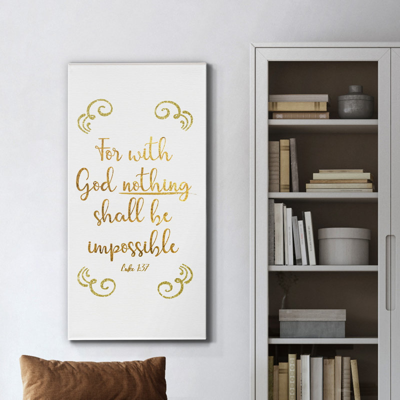 Luke 1/37 - Impression sur toile tendue, H 40 po x l 20 po x P 1 po
