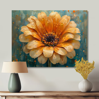 Orange Blue Vibrant Burst Marigold - Marigold Wall Decor