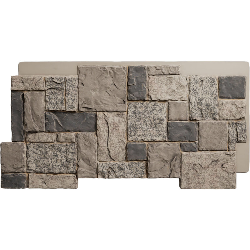 Panneau de pierre synthétique EverStone Castle Rock, l 49 po x H 24 1/2 po x P 1 1/4 po, couleur urbaine, Urbain