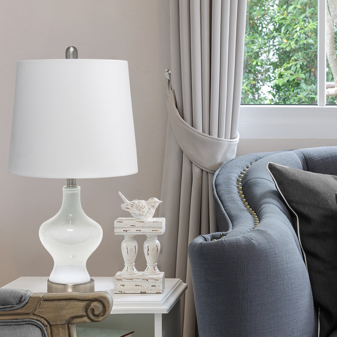 Quadirah Glass Lamp Ebern Designs Base 