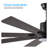 72'' Walnut LED Ceiling Fan with Light, 8 Wooden Blades Remote Control Silent Reversible DC Motor - Adjustable Color Temperature for Living Room Bedroom Dining Room