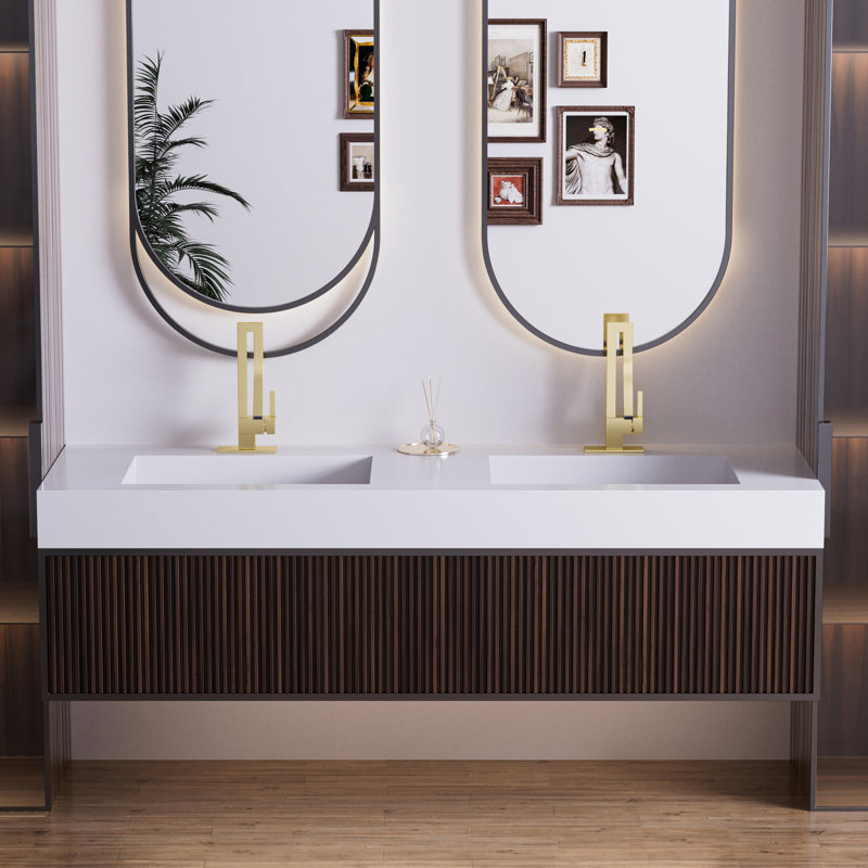 Single-handle Bathroom Faucet, Brushed Gold