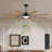 60 Inch Ceiling Fan With Lights And Remote Control, 8 Plywood Blades, 6-Speed Noiseless Reversible DC Motor, 3CCT, Windmill Ceiling Fan For Kitchen Bedroom Living Room,-421876462