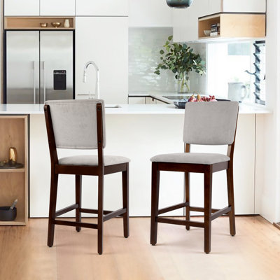 Meralina Upholstered Counter Stool with Solid Wood Frame