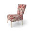 Chaise d'appoint rembourrée Pink Poppies Blossoming Grace