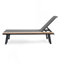 Ensemble de 2 chaises longues de patio en aluminium avec table d'appoint en bois-1622928496