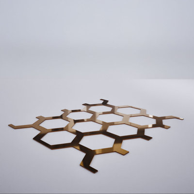 Westmore Decorative Fretwork Acrylic Wall Panels, Large, 15 1/2"W x 23 3/8"H x 1/8"T, Bronze Mirror