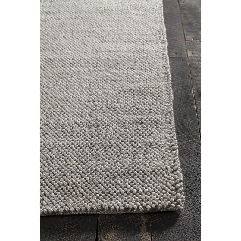 Burton Textured Contemporary Gray Area Rug, Rectangle 7'9" x 10'6"