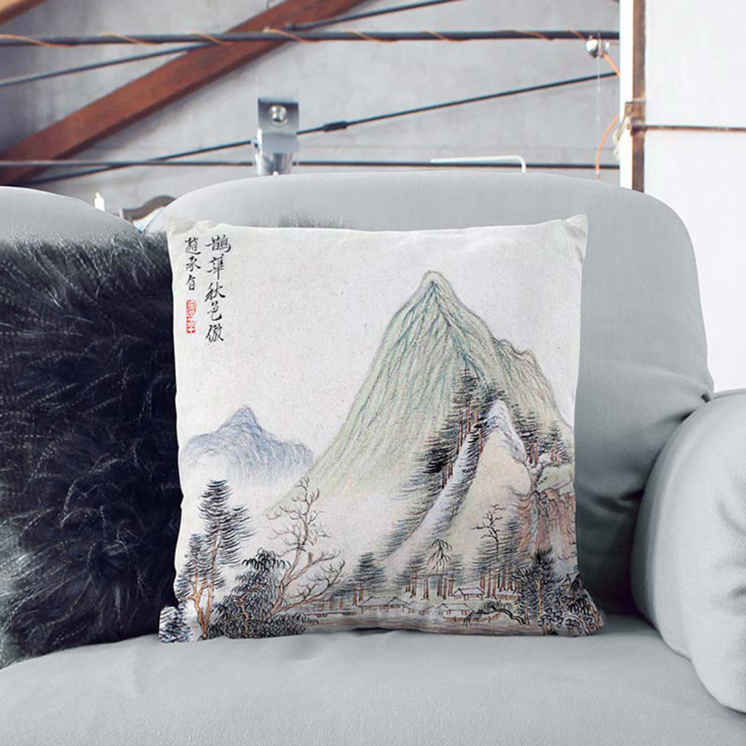Landscape Vol.4 by Yun Shouping Cushion with Filling