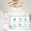 Éclairage à DEL encastré à 6 vitesses à télécommande pour ventilateur de plafond 19,7 po Desnoyer-87908650