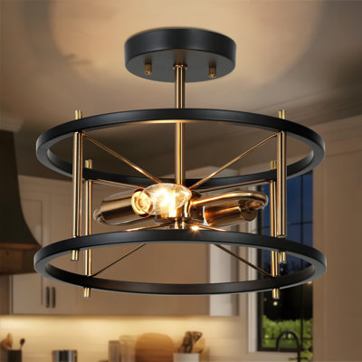 Plafonnier semi-encastré cage 2 lumières 11,8 po Chrisse