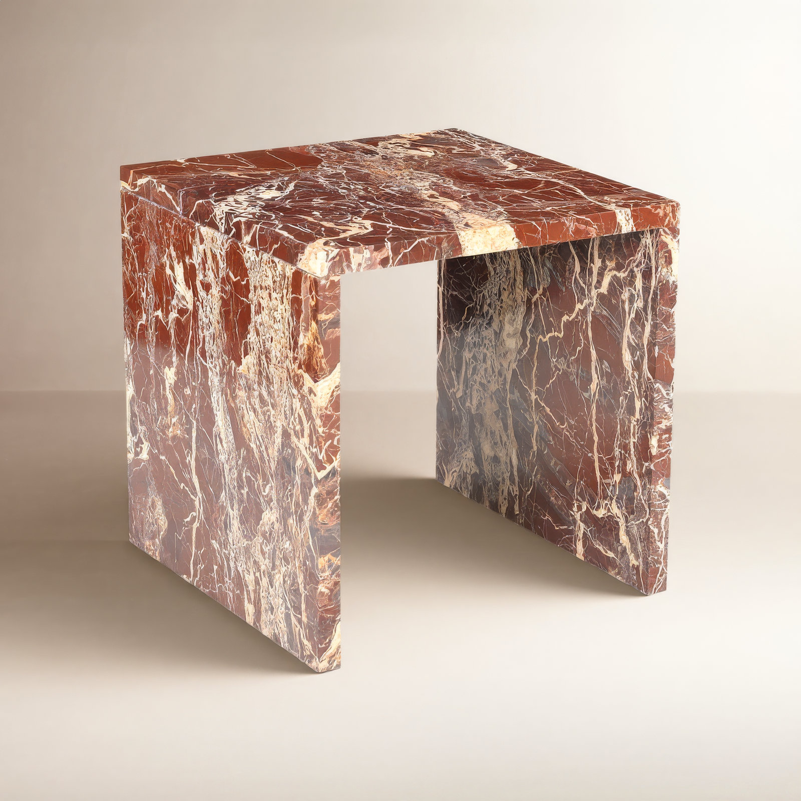 20" Genuine Marble End Table, LEVANTO MARBLE