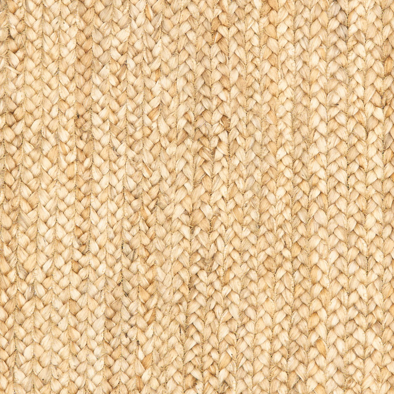 Tapis décoratif en jute beige fabriqué à la main lechez, Rectangle 7 pi 9 po x 9 pi 9 po