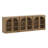 Set of 3 Modular Sideboard with Arched Glass Door and Adjustable Shelves, Camel-1009575297