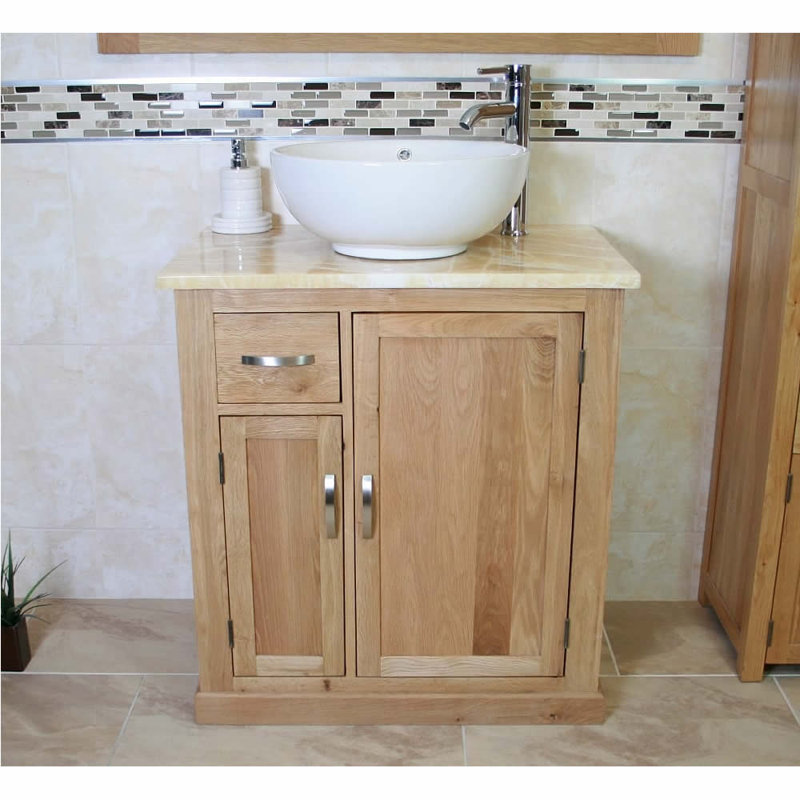 Degraff 750 mm Freestanding Single Vanity with Vessel Ceramic Basin