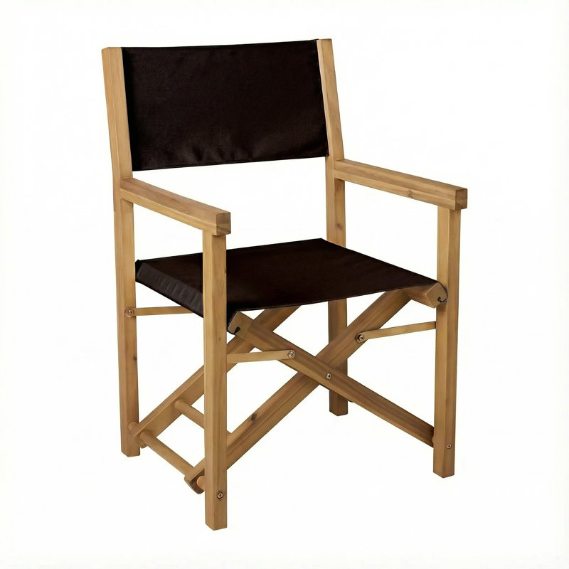 Sunbrella Outdoor Solid Director's Chair, Sunbrella - Canvas Black