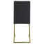Ensemble de chaises noires et laiton (ensemble de 2)