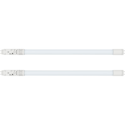 Tube de lumière T8 2FT avec capteur de mouvement à micro-ondes, télécommande, à intensité variable, IP4X, G13, 120V, CCT, 10W, 1000 ML, tube fluorescent de remplacement à DEL de 2 pieds pour magasin, dérivation de ballast, double extrémité, type B, paquet de 2