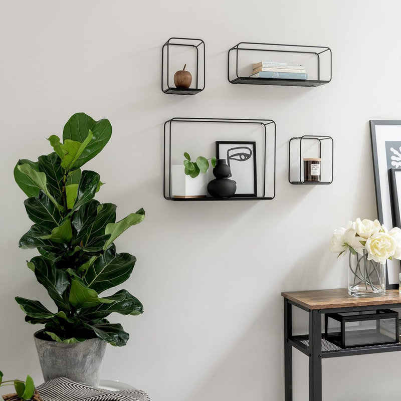 42.9cm W Metal Wall Mounted Shelving Unit
