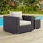 Fauteuil d'extérieur en rotin avec coussins Convene-865292120