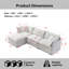 Canapé modulaire de 105 po en tissu de chenille rembourré de 105 po avec canapé à 3 places et repose-pieds-304274058