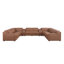 Canapé modulaire inclinable en cuir italien 10 pièces Stanwin-108574402