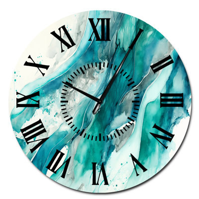 Horloge murale Turquoise Waves In Paradise I