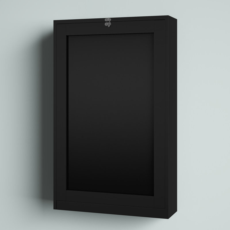 Ahraya Wall-Mounted Fold-Out Writing Floating Desk, Black