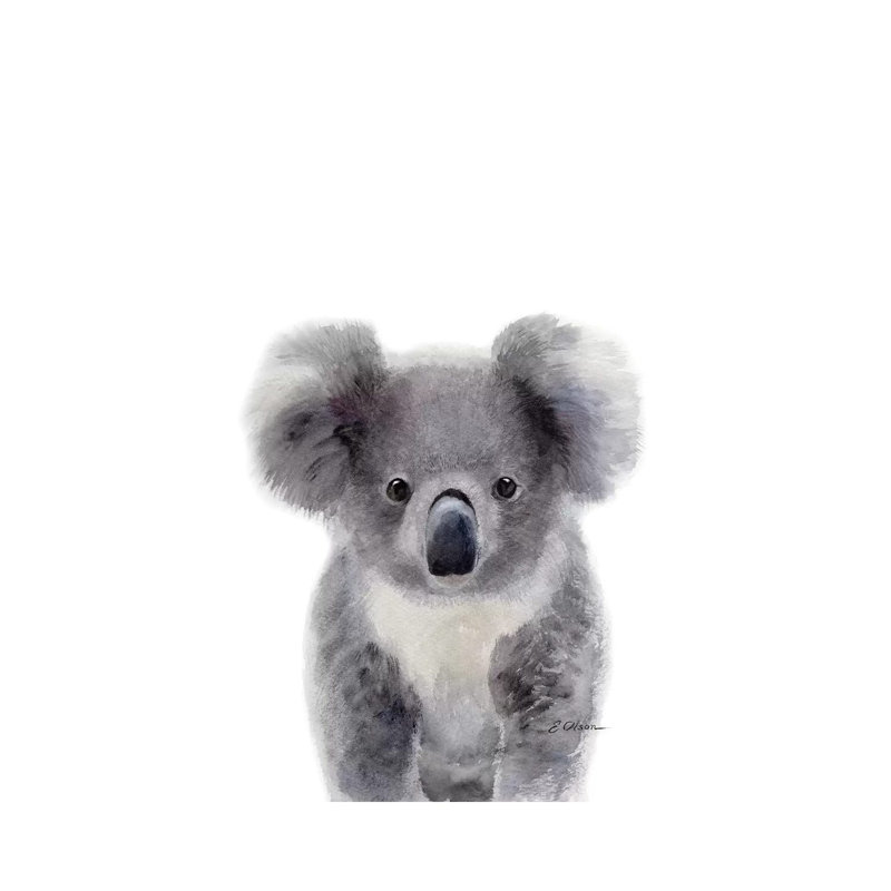 Baby Koala - Wrapped Canvas Painting, 66.04 cm H x 45.72 cm W x 3.175 cm D