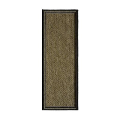 Gertmenian Paseo Soroa Chestnut Brown/Black Classic Border Indoor/Outdoor Flatweave Area Rug -  19203