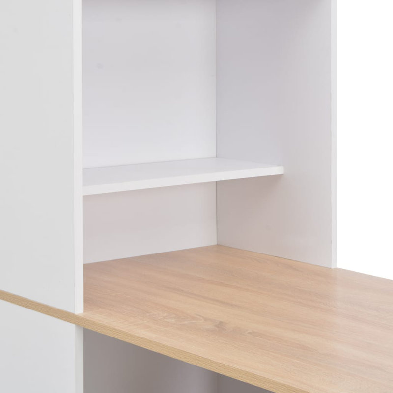 Dourdain Free Form Dining Table, Natural, White