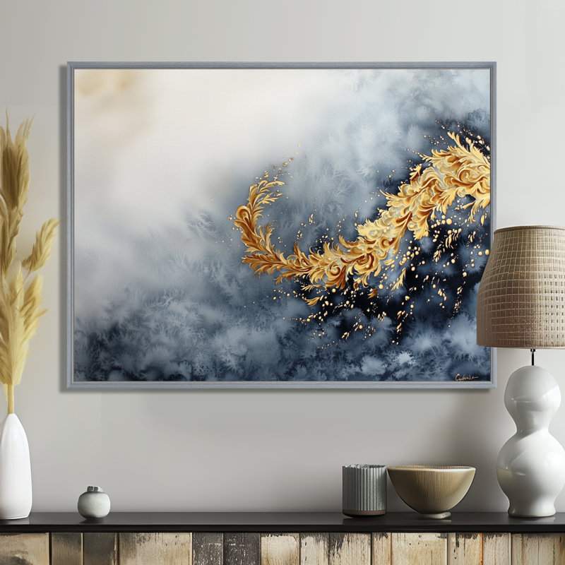 Bord de l'eau liquide, rivière Agate II - art mural côtier, H 12 po x l 20 po, Argent argent