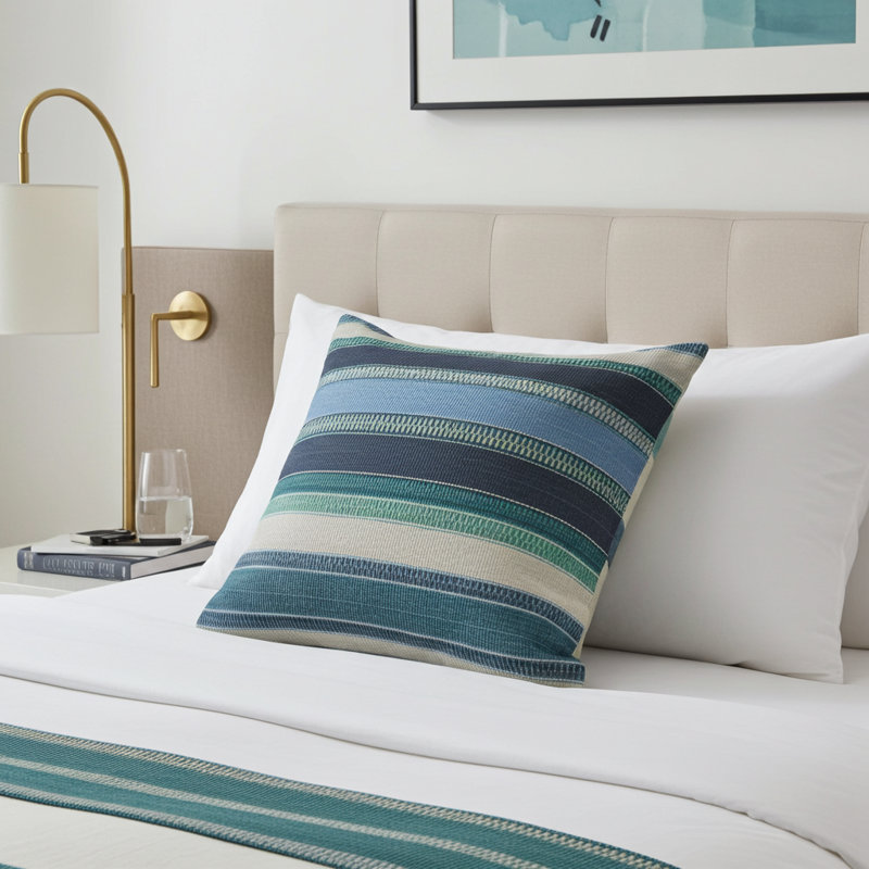 Coussin Chic Stripe, 22 po x 22 po