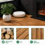 Dalles de terrasse emboîtables en bois brun de 30,5 cm x 30,5 cm (12 po x 12 po) - Paquet de 24 pièces-126256603