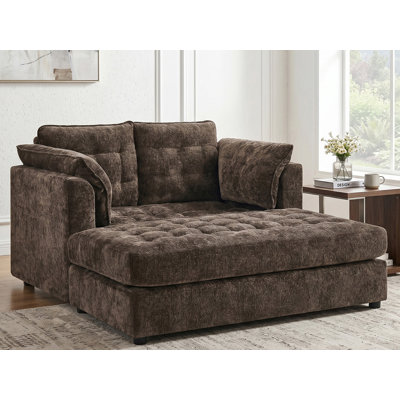 Chaise longue d'intérieur 67 po en chenille