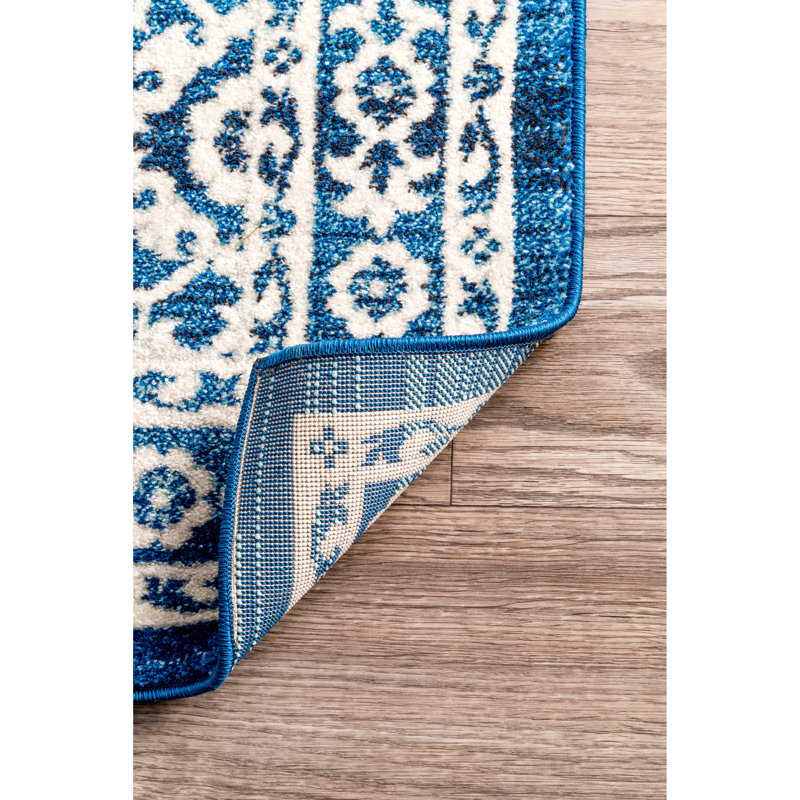 Tapis bleu marine Saritoga, Rectangle 6 pi 7 po x 9 pi