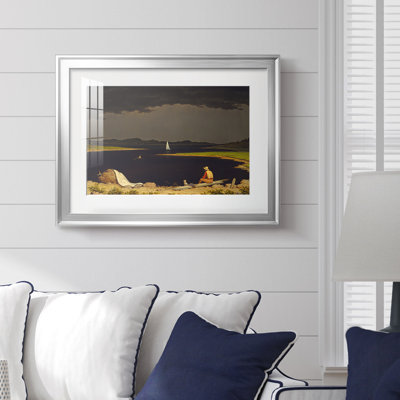 Approaching Thunder Storm (Duplicate of MJH11.jpg)-Martin Johnson Heade-Framed Print with Mat and glass-1859