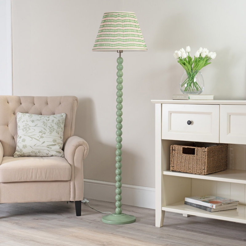 Bobbles 149cm Traditional Floor Lamp, Sage Green