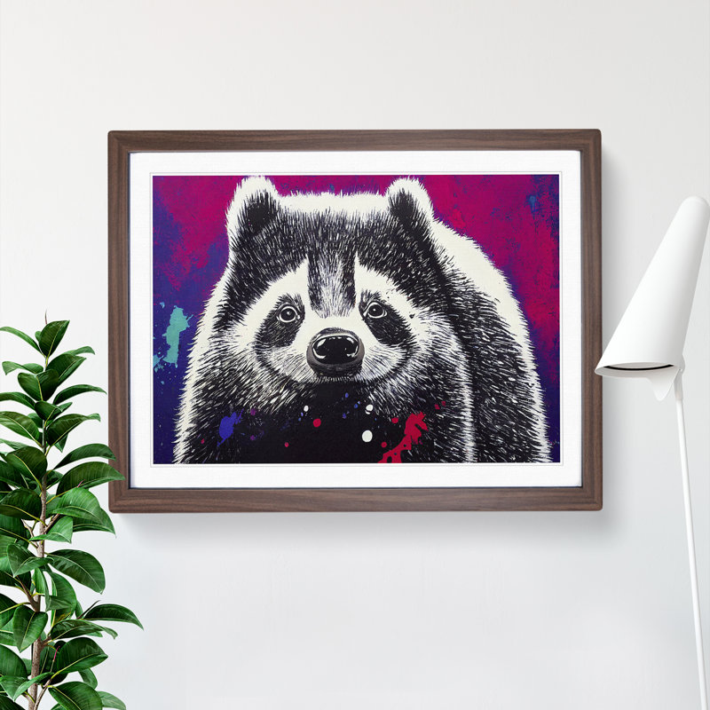 Badger Splash Vol.1 Abstract - Framed Print, 25cm H x 34cm W x 2cm D, Walnut