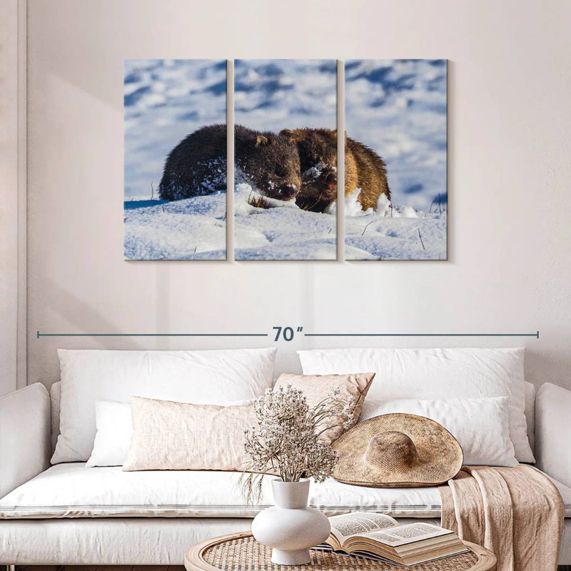 Winter Wombats, 28" H x 45" W